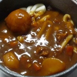 残りのカレーでカレーうどん